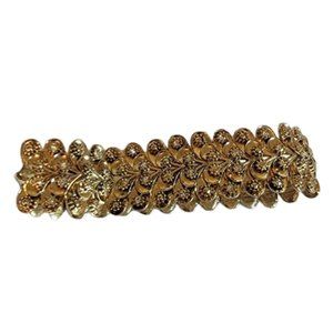Gold Penningtons Women's Cast Paisley Leaf Elastic Bracelet